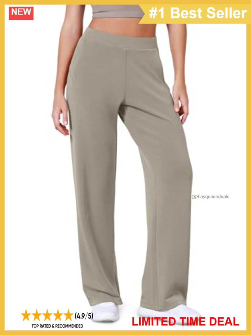 Modal Soft Wide Leg Pants High Waist Lounge Casual with Pockets